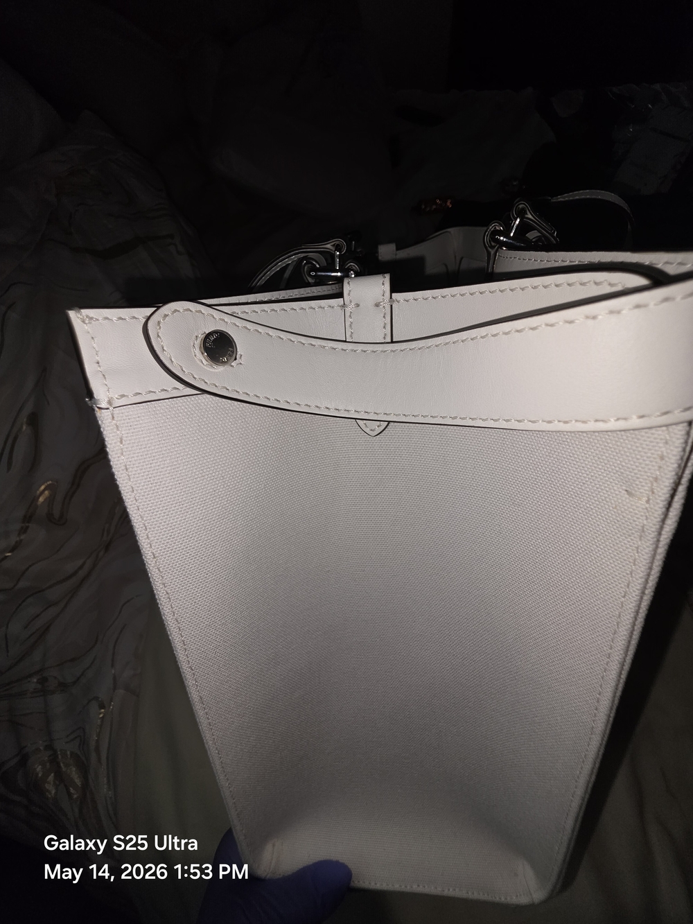 Fendi FF Canvas X-Tote Bag Black White Leather Trim Turn Lock. NWT. MFRP-$3800 - Picture 9 of 16